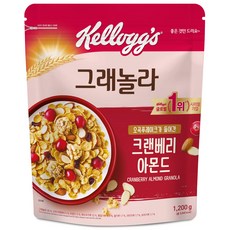 켈로그 크랜베리 아몬드 그래놀라, 1200G, 1PCS