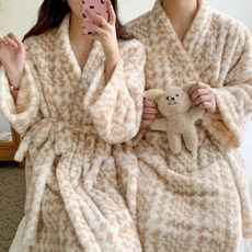 [발렌타인선물]여성 남성 로브 커플 극세사 수면 가운 HH-S14/palala8.com
