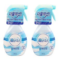 페브리즈 섬유탈취제 상쾌한향 본품, 370ml, 2개입