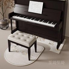 피아노전용매트 흡수 바닥 쿠션 소음 의자 스톨 미끄럼방지 카페트, 110x110cm, F. 토끼악보