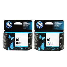 [HP] 완전 정품 DESKJET 2540 프린터전용 HP61검정+HP61칼라 잉크 세트, DESKJET2540 프린터전용 HP61검정+칼라잉크