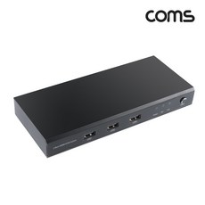 Coms HDMI2.0 2포트 USB KVM 스위치/VK363/4K UHD 60Hz 지원/전환버튼/2대의 PC본체를 하나의 키보드 마우스 모니터로 제어