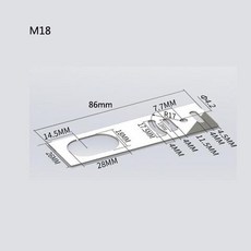 근접 스위치 광전 센서 M8 M12 M18 M30 I-모양 L 형 브래킷 고정베이스, [05] M18, 1개