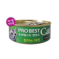 프로베스트 캣푸드 캔 80g(참치와치킨) 20개 런치캔 아리캔