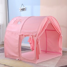 해외 동굴텐트 터널텐트 침대 텐트 플레이 하우스 집 수면 실내 2층 침대-533291, 01.두 섹션 + 커튼
