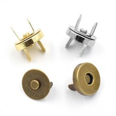 가방 부자재 똑딱이 마그네틱 핀 메탈 자석 단추 14mm, 03핀자석단추14mm블랙, 1개