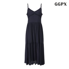 GGPX페미닌 레이스 플레어 민소매 롱 원피스 GOCOW001D1231639