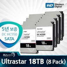 WD 18TB Ultrastar (DC HC550) WUH721818ALE6L4 패키지 (8 Pack) (5년 보증)