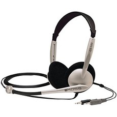 [해외직구]Koss CS100 Speech Recognition Computer Headset Silver and Black, One Color, One Color_3.5mm Plug