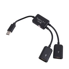 Coms USB 3.1 C타입 OTG 허브 2포트 IE304, USB 3.1 허브 USB A 2P Type C OTG 케이블 psIE304, 1개