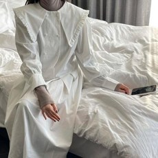 롱밴딩 주름스커트 메탈플리츠 chic 올봄 주름 수술 인형 칼라 더블 초선 기질 감령