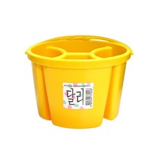 달리 수채화 물통 소 노랑색 4칸 175x175x118mm-박스(60개입)