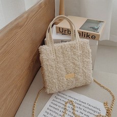 뽀글이 가방뜨기 망뜨개 코바늘 북유럽스타일손뜨개 핸드폰겨울 가방뜨기 diy키트, A개