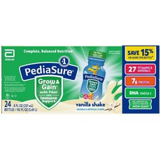 페디아슈어 키즈 그로우 앤 게인 뉴트리셔널 쉐이크 위드 파이버 바닐라 PediaSure Kids Grow and Gain Nutritional Shake, 237ml