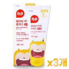 비앤비 베이비 오랄크린 액상형 2단계, 60g, 3개입