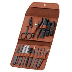 16 개 Manicure Set Pedicure Kit 네일 Clippers 스테인리스 스틸 전문가용 Personal Care 공구 Kit, One Color_One Size, 상세 설명 참조0