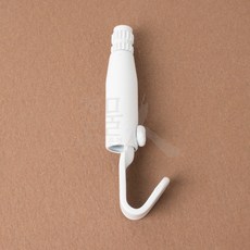 철물인 와이어 액자걸이 (벽면설치 - 간편레일 사용), 17. 추가용 밑고리 (일반 소) - 화이트, 1개
