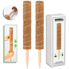 NURTEDLA 상점 - 식물 트위스트 타이즈 16인치 식물 서포트 토템 폴 100Pcs가 있는 모스폴 2Pcs Coir Totem Pole 식물 서포트, 단일옵션