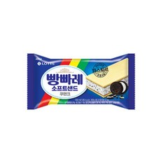 롯데 칼로리 브랜드 배달 빵빠레 소프트샌드 쿠앤크 냉동실 아이간식 180ml, 1개