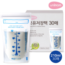 유니맘 모유저장팩 210ml, 30매, 18개