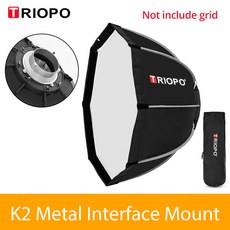 Triopo K2 퀵 릴리즈 보웬스 마운트 팔각형 소프트박스 벌집 그리드 야외 소프트박스 플래시용 55cm 65cm 90cm 120cm, 8) 120cm Softbox - No Grid
