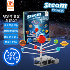 태양계 행성 필름 빔 프로젝터 모형 만들기 키트 세트, 행성 프로젝트 자동회전 만들기 키트