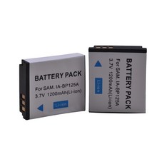 2Pcs IA BP125A 삼성 HMX QF20 QF30 QF300 M20 Q10용 배터리HMX Q1HMX M20HMX Q10디지털 배터리, 01 1x Battery