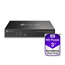 티피링크 VIGI NVR1004H-4P＋3TB 하드 4채널 POE 녹화기 세트 - nvr1004h-4p