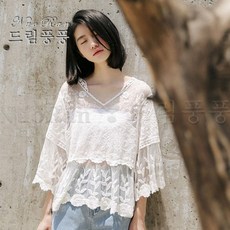 NuoRan (드림풍풍)여름 그물 니트 시스루 상의 레이어드 망사 탑TMT12966