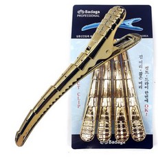 [BADAGA] 바다가 프리미어 hair클립-4PCS 핀셋, 1개, 프리미어골드