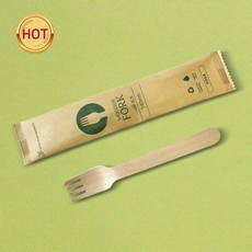 2000개 개별포장 나무포크 140mm 우드포크 일회용포크, 1세트