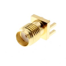 SMA RF커넥터 PCB납땜용 엣지고정형 1.2 암잭 Female, 1개