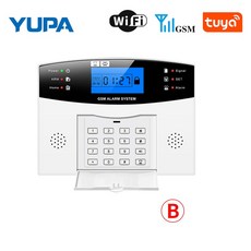 알람 스마트 센서 Tuya-와이파이 GSM 경보 시스템 433MHz 무선 홈 도난 보안 문 창 집 작동 Tuya 생활, 02 B_01 EU 플러그_01 english, 1개