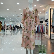 비비안 수채화 꽃 폴리 쉬폰 가운 GW8686E IPK
