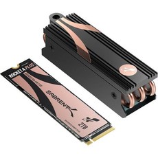 SABRENT 2TB 로켓 4 플러스 NVMe 40 Gen4 PCIe M2 내장 SSD 익스트림 성능 솔리드 스테이트 드라이브 RW 71006600MBs 최신 버전 SBRKT4, SSD + M.2 HEATSINK