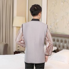 쭌삼(JunSam)마켓 바텐더상의 호텔 아주머니 작업복 여성 유니폼 가을옷 삽 부동산업 복무원 청결 긴 소매 배기, 4XL 타바스그레이 남자타입 단 상의