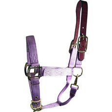 Hamilton 2.5cm(1인치) 나일론 조절 가능한 말 홀터 가죽 머리 설문 조사 및 목 스냅 평균 레드, Yearling, 300-500 pounds, 라벤더, 1개