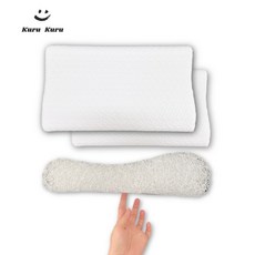 쿠루쿠루 베개 꺼지지 않는 기능성 POE 경추베개 SET