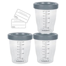 [베베락] 포네르 트라이탄 이유식용기 130ml_180ml_240ml (3개입), 베베락 포네르(240ml), 블루그레이(3P)