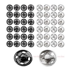 메탈 스냅 단추 10mm 2종 x 30p + 8mm 2종 x 30p 세트, 1세트 1세트