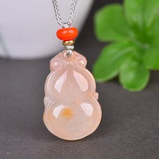 옥 펜던트 목걸이 행운 팬던트 목걸이 조롱박 레트로 골드 실크 펜던트 바이올렛 스타일 남녀공용 더블