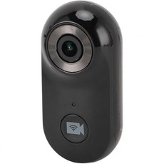 웨어러블 비디오 레코더 펫 칼라 카메라 1080P HD 조절 스트랩 브이로그(블랙)용 APP 포함, Black