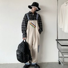 남자카키색점프슈트빅사이즈