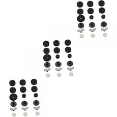 아바담 윙 나사 36개 드럼 펠트 패드 세탁기 액세서리 심 부품 너트 퍼커션, Blackx3pcs, 5X0.8X1cmx3pcs