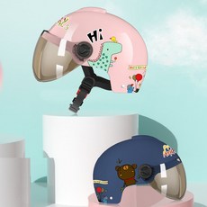 MOLY 아동 캐릭터 동물 사계절용 아기헬멧 J1295, 화이트A