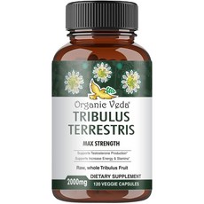 베다 트라이뷸러스 2000mg Tribulus 120캡슐 1개, 120정