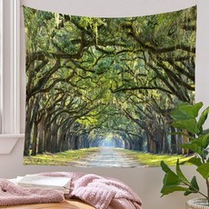 대형패브릭포스터태피스트리월행잉대형벽장식인테리어자연벽만다라나무숲경치보헤미안방장식환각타피즈히피별이빛나는하늘침실벽천카펫