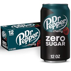 Dr Pepper 닥터페퍼 체리 제로 슈가 소다 355ml 12캔, 12개