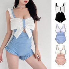 래쉬가드 블랙 워터파크 원피스수영복 실내 리본 여자 비키니 풀빌라