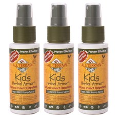 올테라인 어린이 허벌 아모르 내추럴 방충제 펌프 스프레이, 60ml, 3개